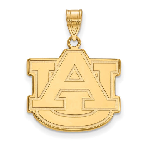 10k Gold LogoArt Auburn University A-U Large Pendant