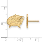 14k Gold NHL LogoArt Columbus Blue Jackets Small Post Earrings