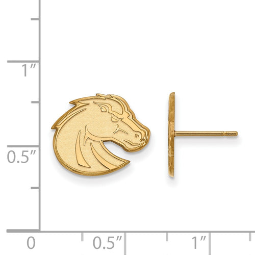 10k Gold LogoArt Boise State University Bronco Small Post Earrings
