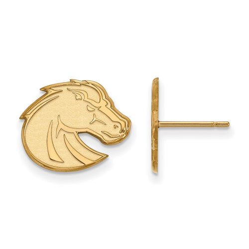 10k Gold LogoArt Boise State University Bronco Small Post Earrings