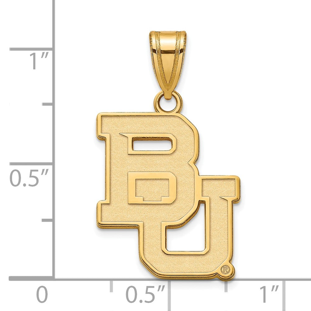 14k Gold LogoArt Baylor University Bears Large Pendant
