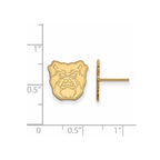 14k Gold LogoArt Butler University Bulldog Small Post Earrings