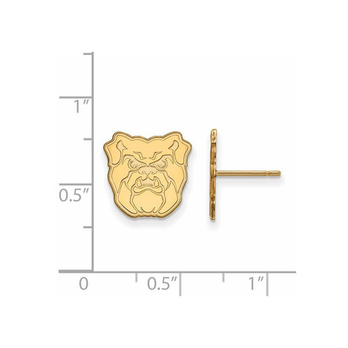 10k Gold LogoArt Butler University Bulldog Small Post Earrings