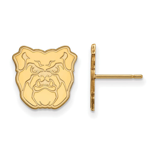 10k Gold LogoArt Butler University Bulldog Small Post Earrings