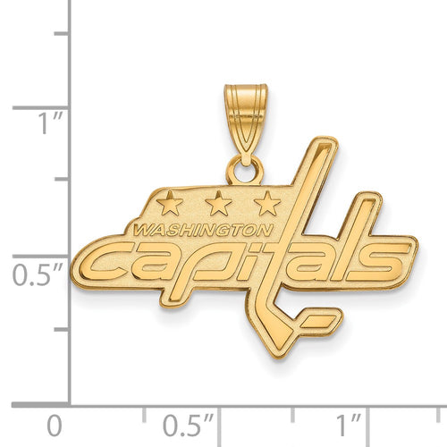 10k Gold NHL LogoArt Washington Capitals Large Pendant