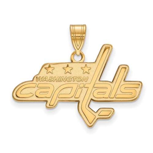 10k Gold NHL LogoArt Washington Capitals Large Pendant