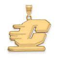 Sterling Silver Gold-plated LogoArt Central Michigan University Letter C Large Pendant