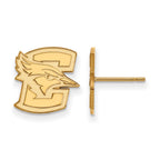 Sterling Silver Gold-plated LogoArt Creighton University Bluejay Small Post Earrings