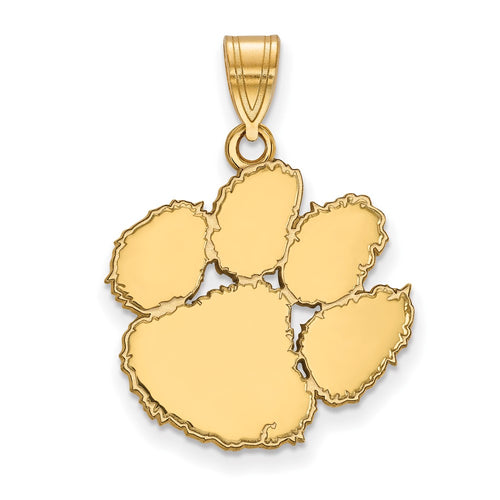 10k Gold LogoArt Clemson University Tiger Paw Large Pendant