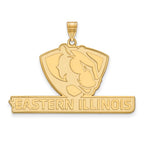 10k Gold LogoArt Eastern Illinois University Extra Large Pendant