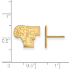 10k Gold LogoArt Fordham University Ram Small Post Earrings