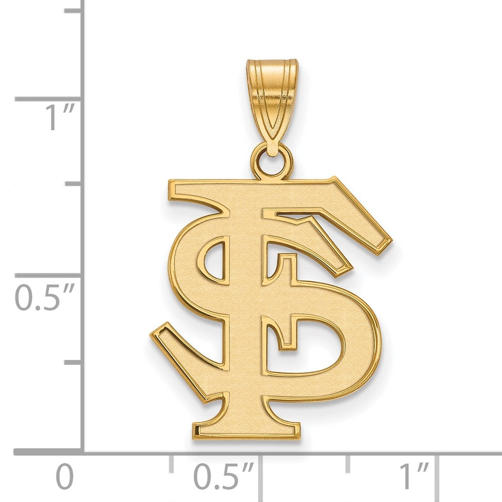 14k Gold LogoArt Florida State University F-S Large Pendant