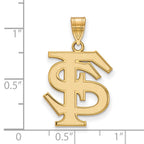 10k Gold LogoArt Florida State University F-S Large Pendant