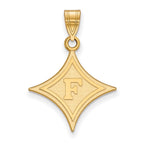 10k Gold LogoArt Furman University Large Pendant