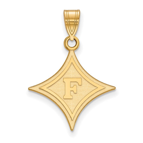 10k Gold LogoArt Furman University Large Pendant