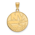 Sterling Silver Gold-plated NHL LogoArt New York Islanders Large Pendant