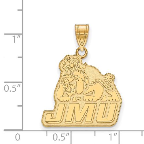 10k Gold LogoArt James Madison University Large Pendant