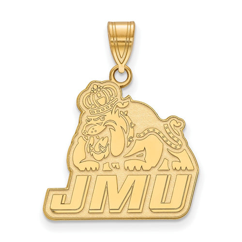10k Gold LogoArt James Madison University Large Pendant