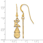 Sterling Silver Gold-plated LogoArt Kappa Alpha Theta Sorority Greek Letters Small Dangle Earrings