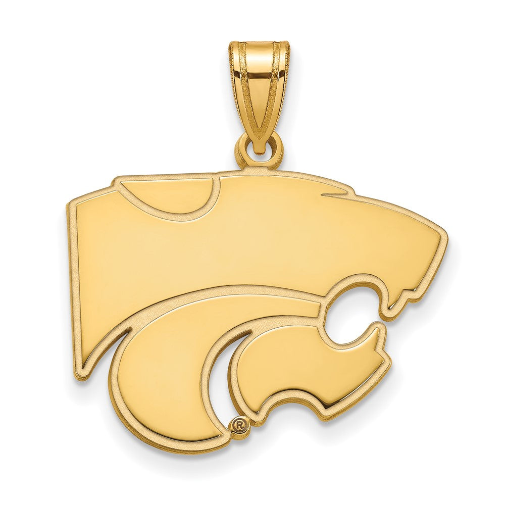 14k Gold LogoArt Kansas State University Wildcat Large Pendant