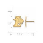 Sterling Silver Gold-plated LogoArt Lehigh University Small Post Earrings