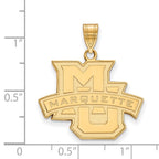 10k Gold LogoArt Marquette University Large Pendant