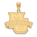 10k Gold LogoArt Marquette University Large Pendant