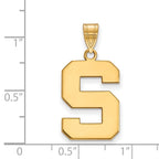 10k Gold LogoArt Michigan State University Letter S Large Pendant