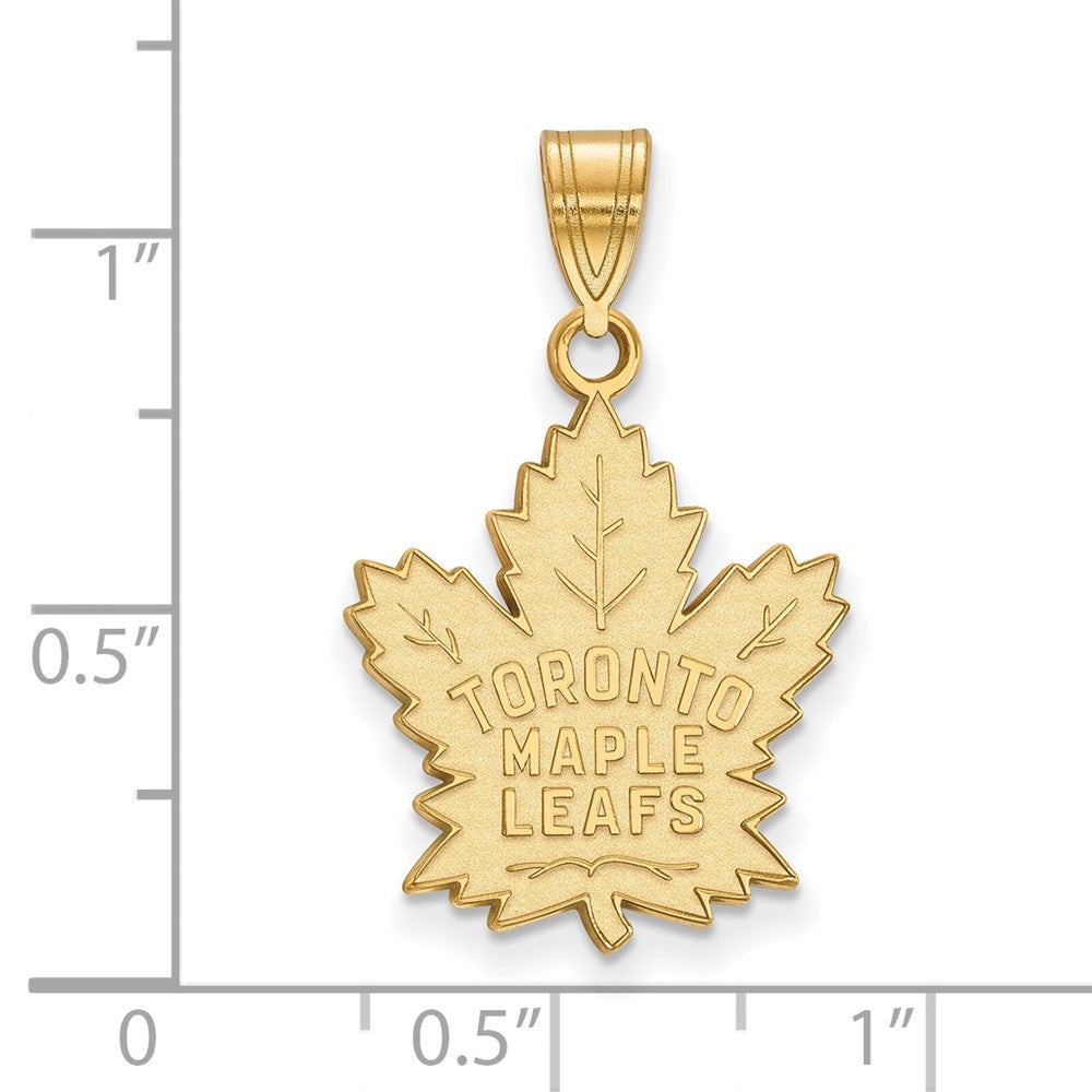 10k Gold NHL LogoArt Toronto Maple Leafs Large Pendant