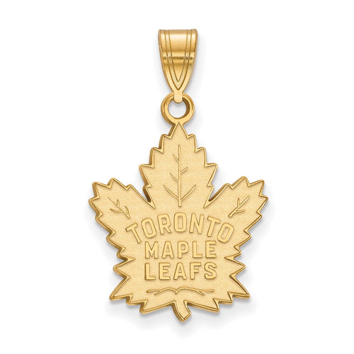 10k Gold NHL LogoArt Toronto Maple Leafs Large Pendant