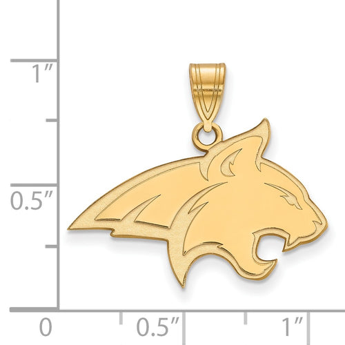 10k Gold LogoArt Montana State University Bobcat Large Pendant