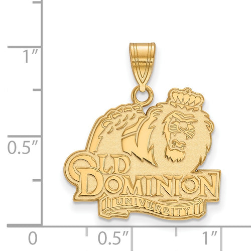 10k Gold LogoArt Old Dominion University Large Pendant