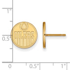 14k Gold NHL LogoArt Edmonton Oilers Small Post Earrings