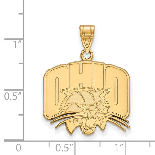 10k Gold LogoArt Ohio University Large Pendant