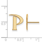 10k Gold LogoArt Pepperdine University Letter P Small Post Earrings