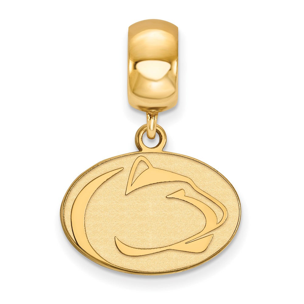 Sterling Silver Gold-plated LogoArt Penn State University Lion Small Dangle Bead