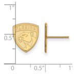 10k Gold NHL LogoArt Florida Panthers Small Post Earrings