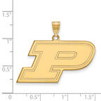 10k Gold LogoArt Purdue University Letter P Large Pendant