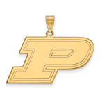 10k Gold LogoArt Purdue University Letter P Large Pendant