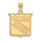 14k Gold NHL LogoArt New York Rangers Large Pendant