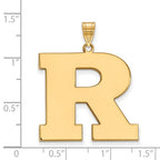 10k Gold LogoArt Rutgers University Letter R Extra Large Pendant