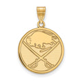 10k Gold NHL LogoArt Buffalo Sabres Large Pendant