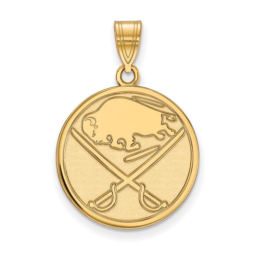 10k Gold NHL LogoArt Buffalo Sabres Large Pendant