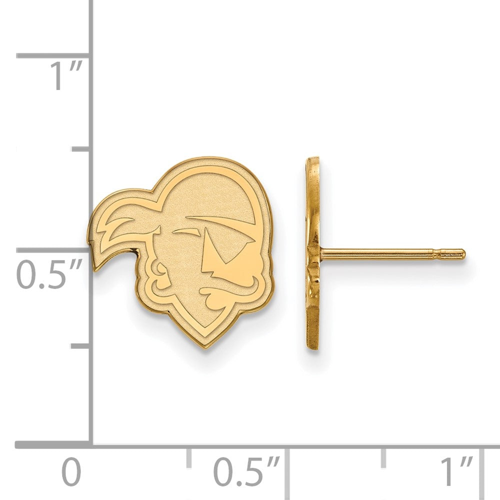 10k Gold LogoArt Seton Hall University Pirate Small Post Earrings