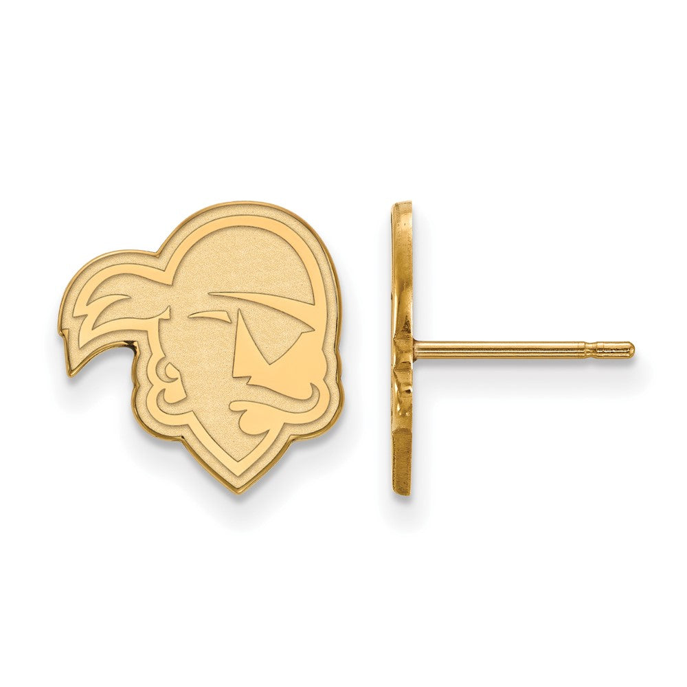 Sterling Silver Gold-plated LogoArt Seton Hall University Pirate Small Post Earrings