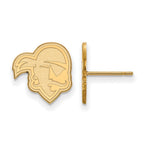 Sterling Silver Gold-plated LogoArt Seton Hall University Pirate Small Post Earrings