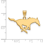 10k Gold LogoArt Southern Methodist University Mustang Large Pendant