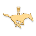 10k Gold LogoArt Southern Methodist University Mustang Large Pendant