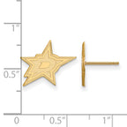 10k Gold NHL LogoArt Dallas Stars Small Post Earrings