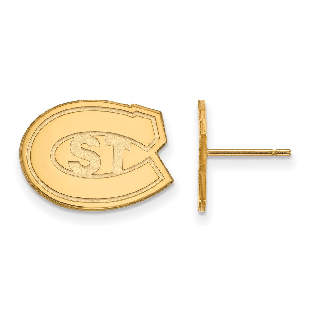 14k Gold LogoArt St. Cloud State University Small Post Earrings